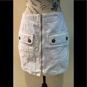 Topshop White Denim Skirt
